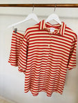 Red Stripe Knit Shirt/Short Set