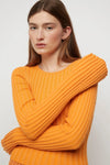 Friend of Audrey Lowry Cross-Back Knit Top tangerine