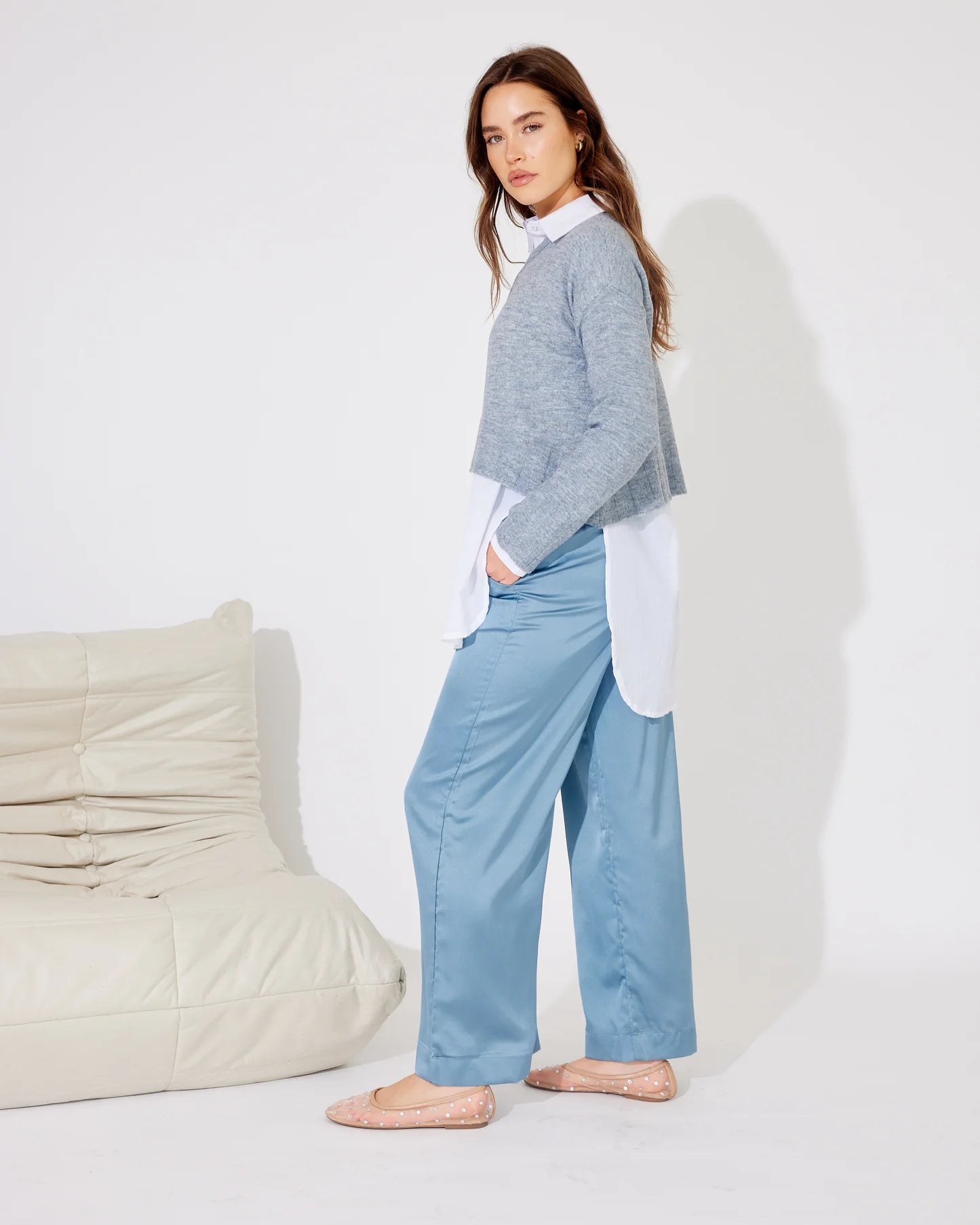 Remy Pant Metallic Blue