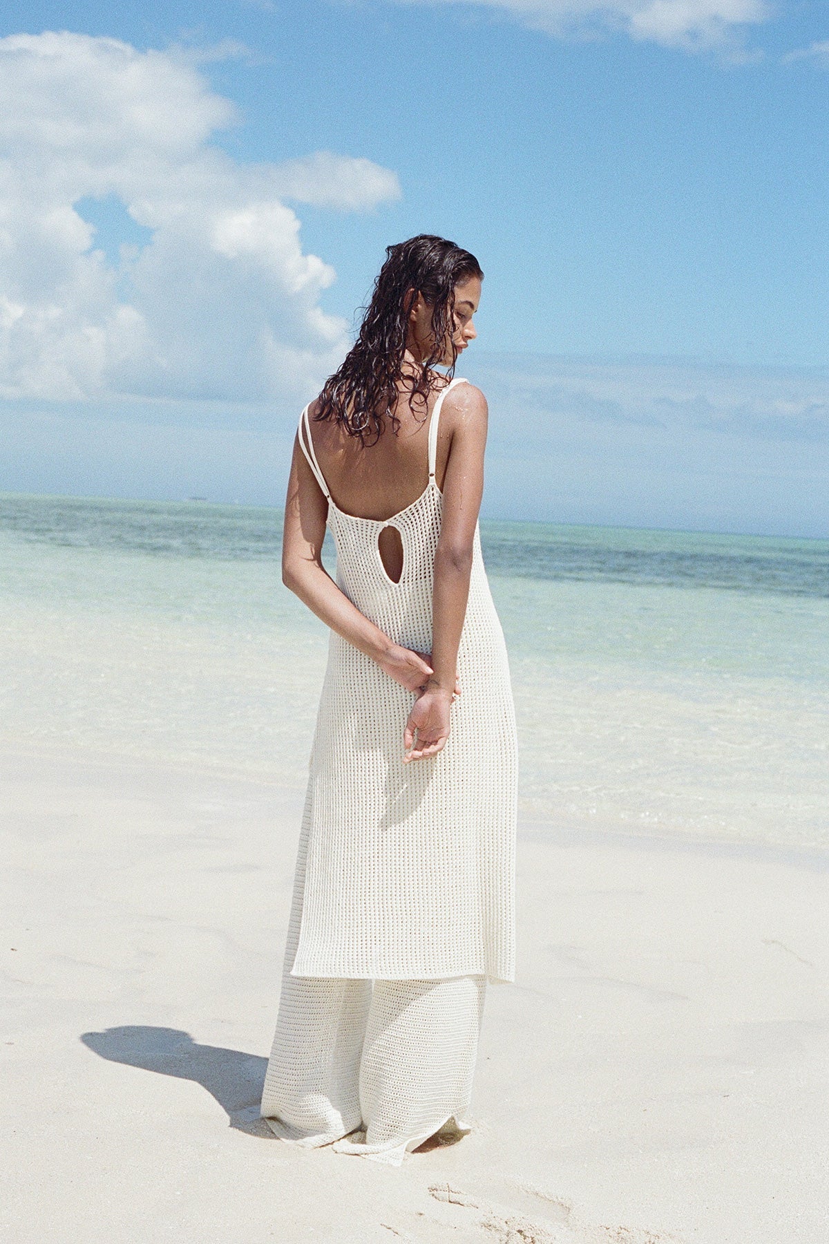 Zulu & Zephyr Milk Cotton Crochet Dress