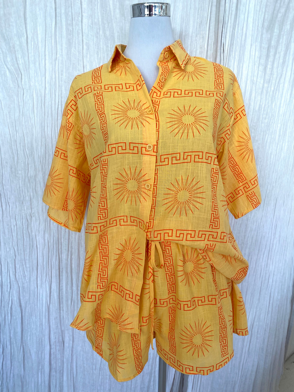 Greek Summer Sun shirt &short set