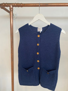 Knit vest navy