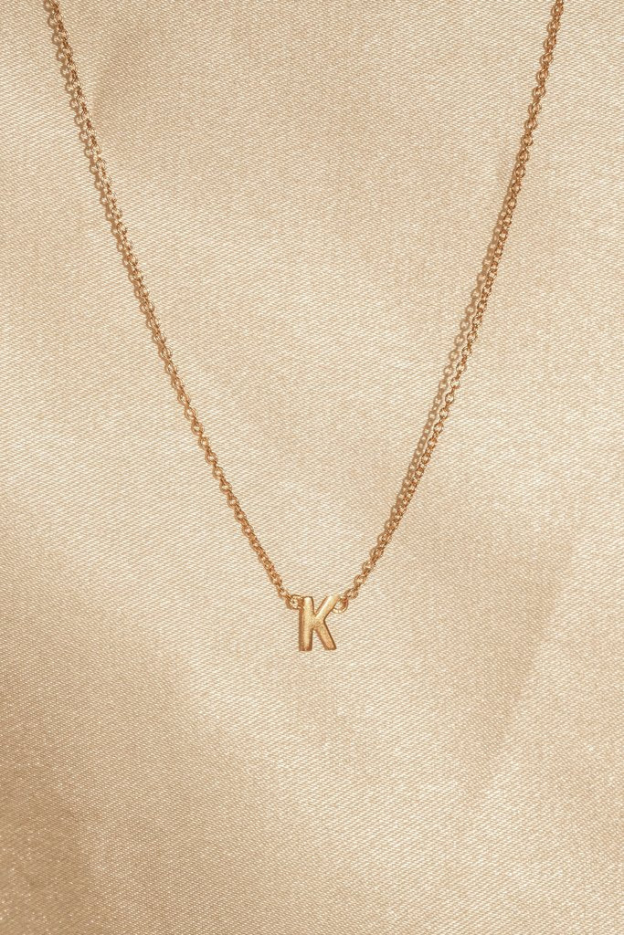 Gold filled initial necklace
