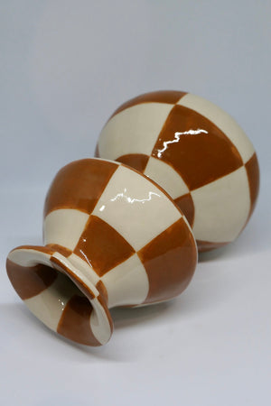 Jedda Clay Mushroom ceramic vase caramel