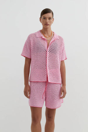 Blanca Connie Knit Shirt Pink